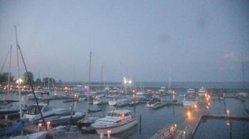 Weather camera view of Waukegan Harbor and Marina.