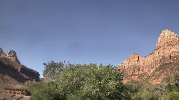 Weather camera view of Zion Canyon Village.